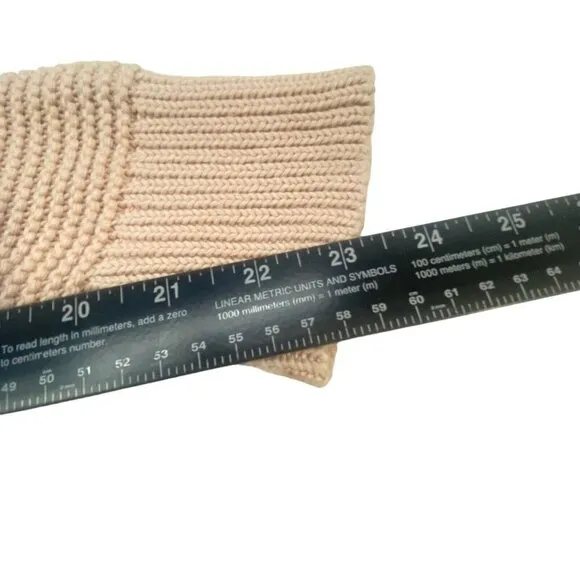 LAUREN RALPH LAUREN Cable Knit Sweater Pale Pink L 67-1