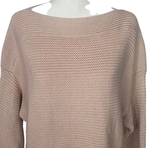 LAUREN RALPH LAUREN Cable Knit Sweater Pale Pink L 67-1