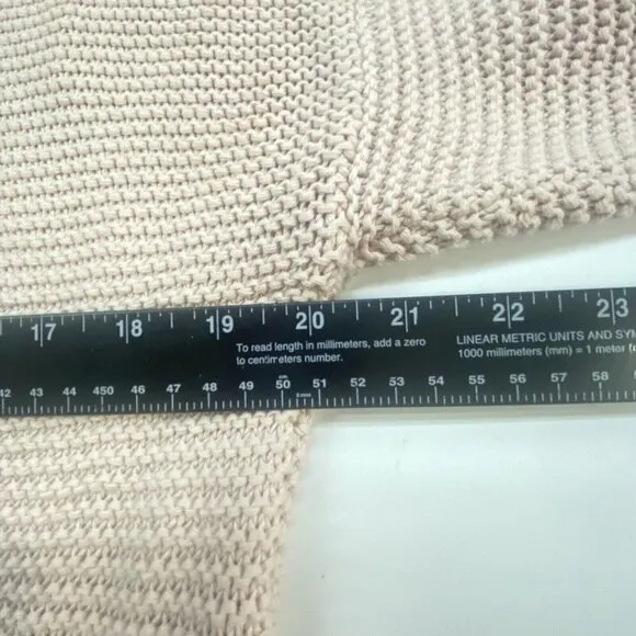 LAUREN RALPH LAUREN Cable Knit Sweater Pale Pink L 67-1