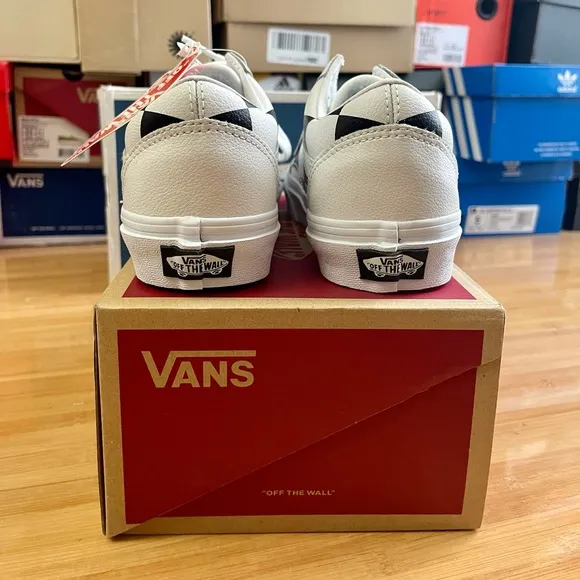 🖤🤍LEATHER CHECKERBOARD🖤🤍OLD SKOOL Vans Shoes🖤