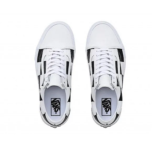 🖤🤍LEATHER CHECKERBOARD🖤🤍OLD SKOOL Vans Shoes🖤