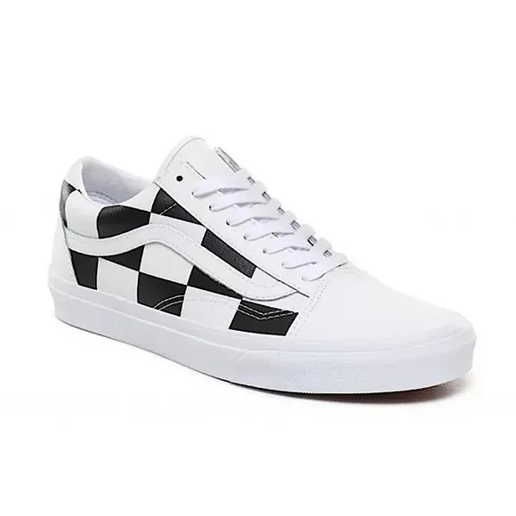 🖤🤍LEATHER CHECKERBOARD🖤🤍OLD SKOOL Vans Shoes🖤