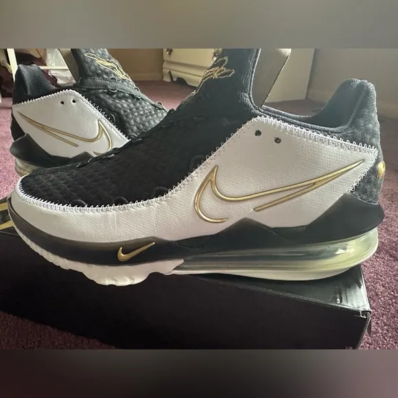 LeBron 17 Low 'Metallic Gold'; men’s size 9