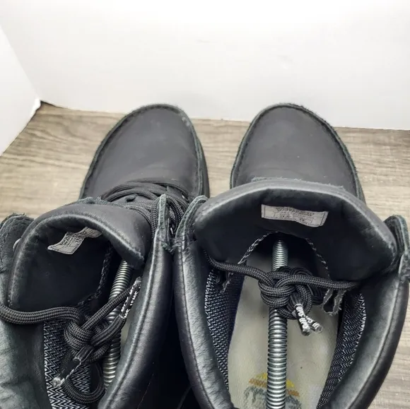 Lems Leather Boulder Boot Shadow Black Ankle Chukka Men Sz 11.5 DISCONTINUED