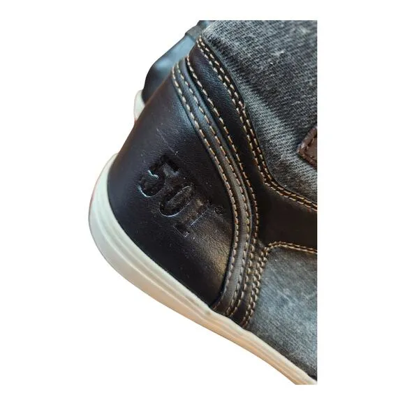 Levi Strauss &amp; co. 501 mens hi-top shoes sz 9.5 black &amp; gray sneaker