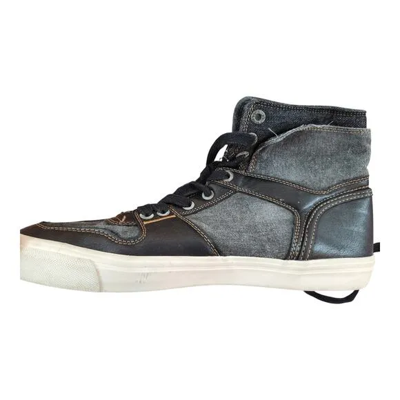 Levi Strauss &amp; co. 501 mens hi-top shoes sz 9.5 black &amp; gray sneaker