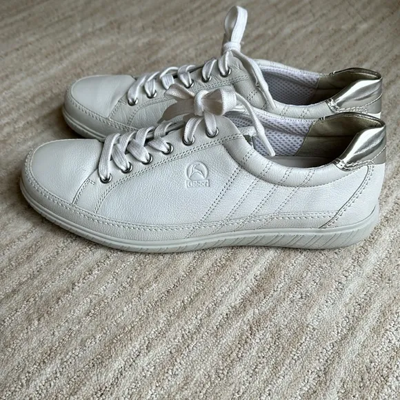 Like New Gabor Women's Derby Lace-up Sneaker Tennis Shoe White Sz US 10.5