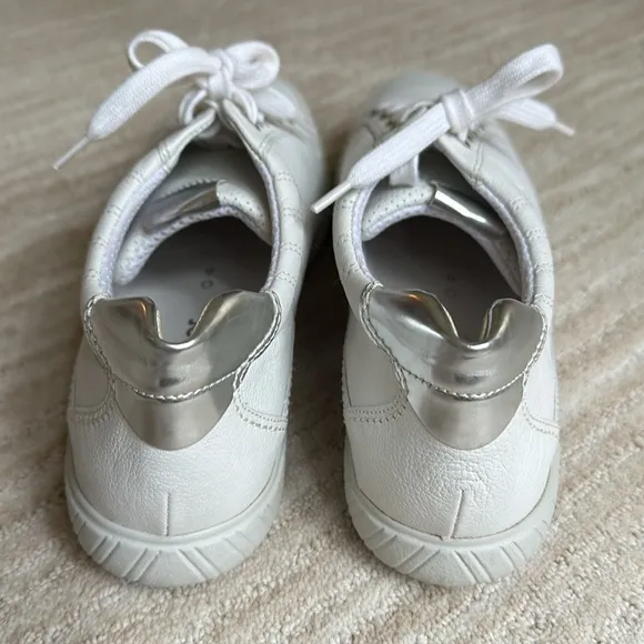 Like New Gabor Women's Derby Lace-up Sneaker Tennis Shoe White Sz US 10.5