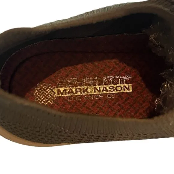 Like new Mark Nason Knit Upper Casual Shoes. Size 9. Olive and Black w/tan sole