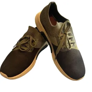 Like new Mark Nason Knit Upper Casual Shoes. Size 9. Olive and Black w/tan sole