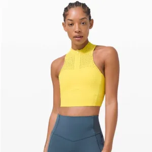 LLululemon Unleash Strength Bra Medium Support, B/C CupYellow SerpentineSz6