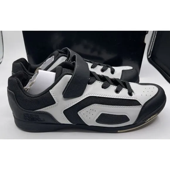 Louis Garneau Men's Cobalt Lace Cycling Shoes Size 11.5 US EU 46 Black White