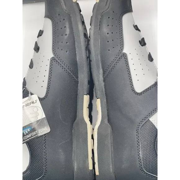 Louis Garneau Men's Cobalt Lace Cycling Shoes Size 11.5 US EU 46 Black White