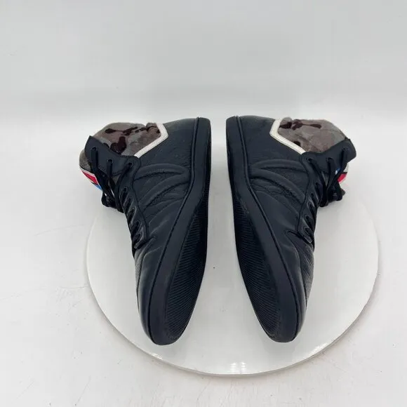 Louis Vuitton Men Size UK 10 US 11 Camo X Black Leather Calf Hair High Top Shoes
