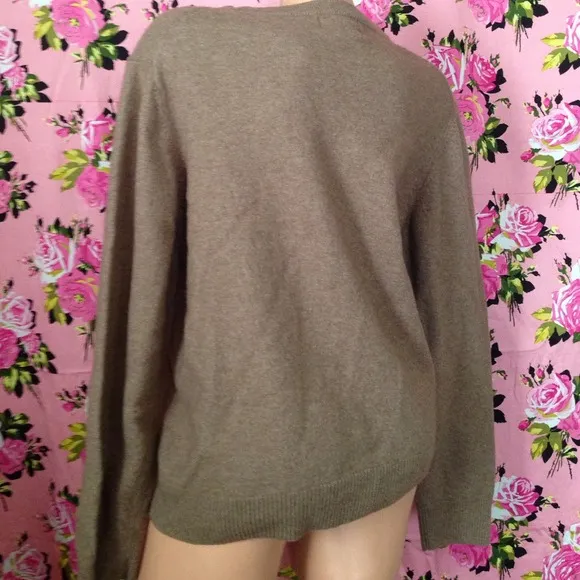 Lucky brand brown pullover cotton wool knit wear sweater skull wings vintage NEW