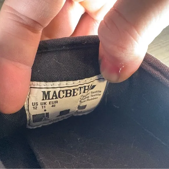 macbeth mens size 12 shoes black athletic skate sneakers