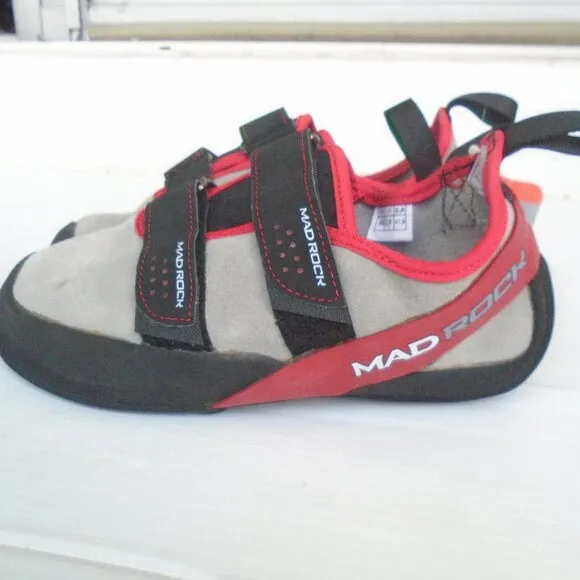 Mad Rock Mens Rock Climbing Shoes Size 8.5 Gray