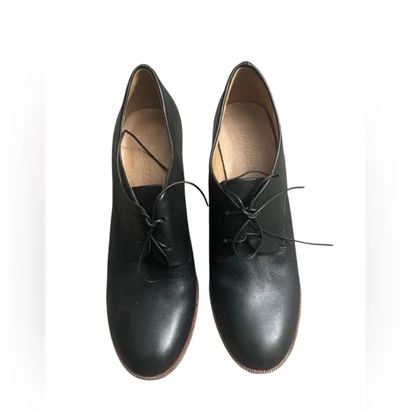 Madewell Black Bette Block Heel Shoes Size 8