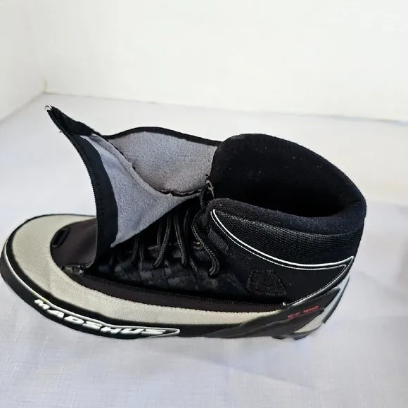 Madshus CT100 Nordic Cross Country Ski Boots Size US9 EU42 Black &amp; Gray EUC