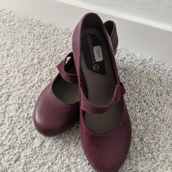 Mary Jane Distressed Leather Slip Resistant Comfy Shoes Sz 6.5 Office Core