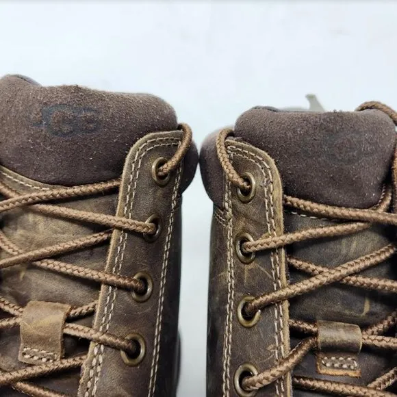 Men's 8.5 UGG Biltmore Mid brown leather lace up boots