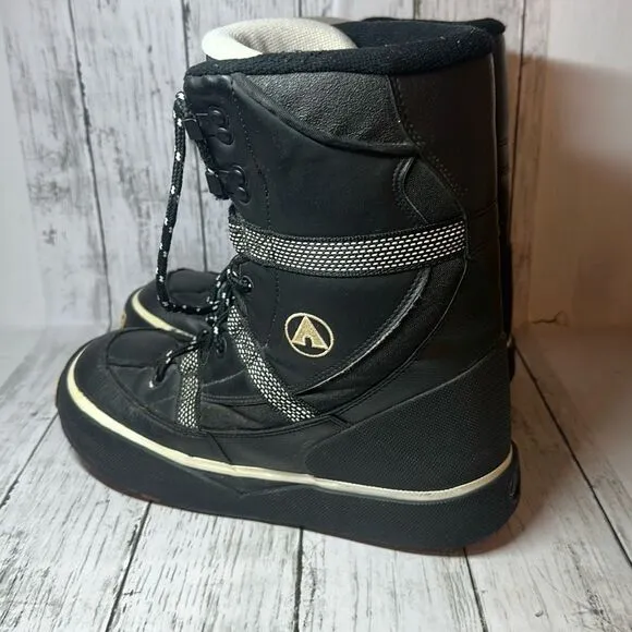 Mens Airwalk Snowboard Ski Boots Thinsulate Black Size 9.5