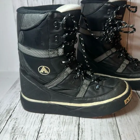 Mens Airwalk Snowboard Ski Boots Thinsulate Black Size 9.5