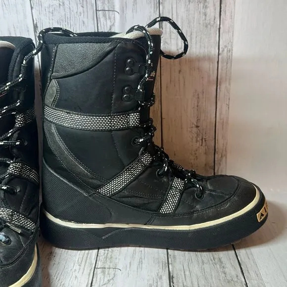 Mens Airwalk Snowboard Ski Boots Thinsulate Black Size 9.5