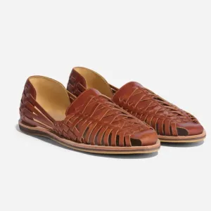 Men's Brown Leather Huarache Shoes