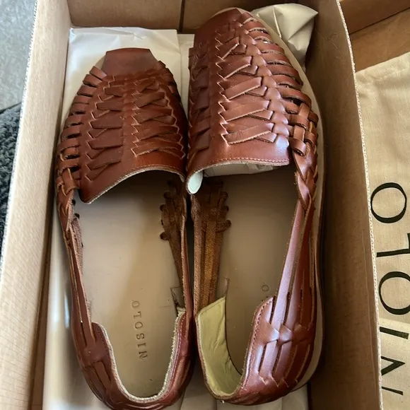 Men's Brown Leather Huarache Shoes