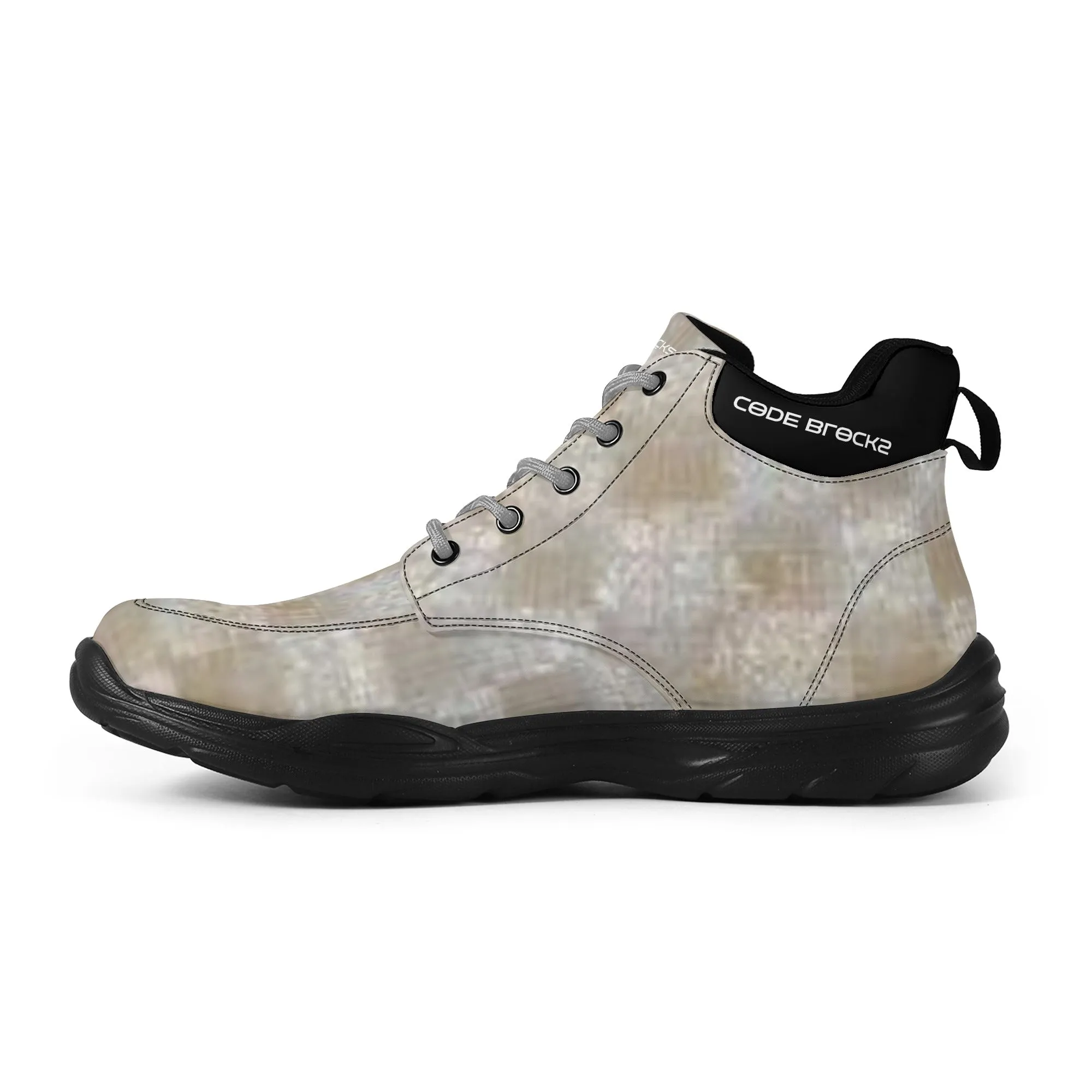 Mens High Top Leather Chunky Sneakers