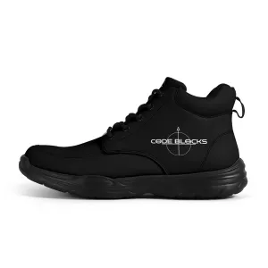 Mens High Top Leather Chunky Sneakers