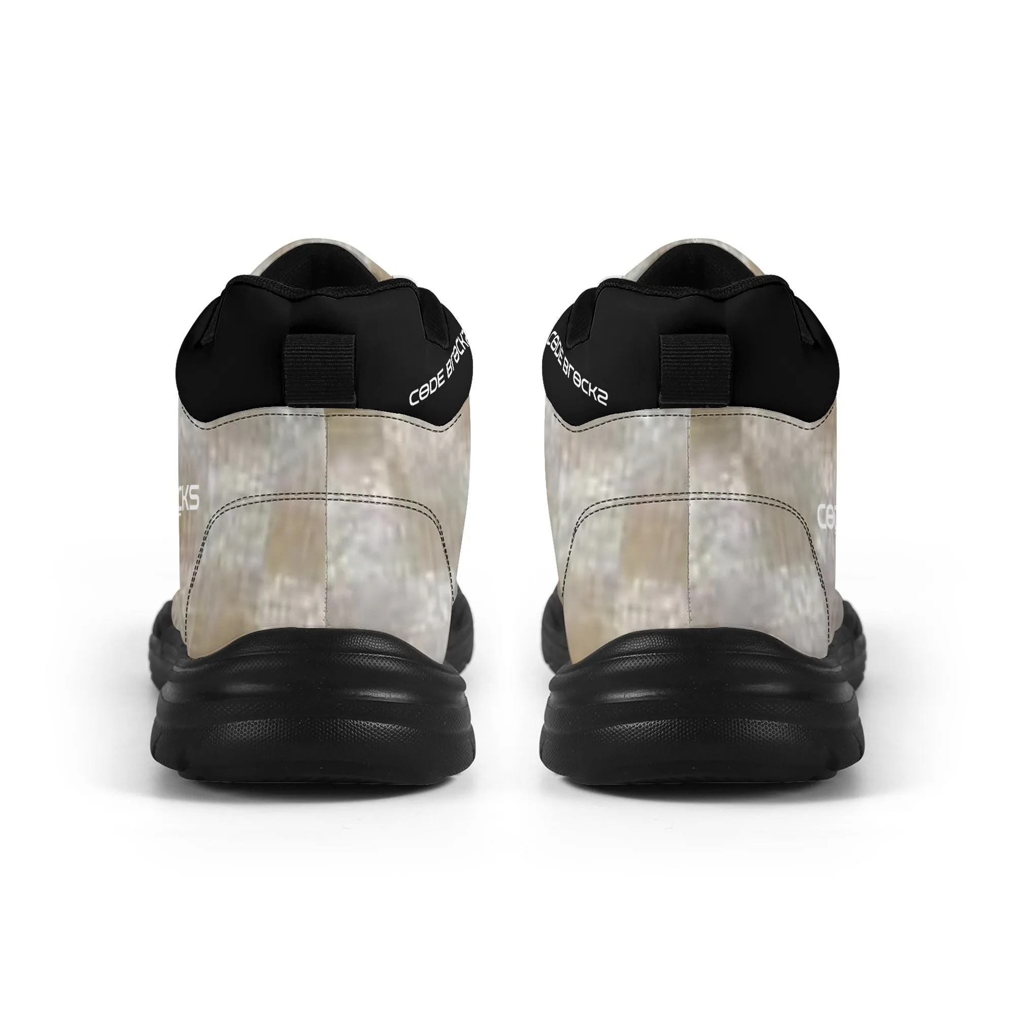 Mens High Top Leather Chunky Sneakers