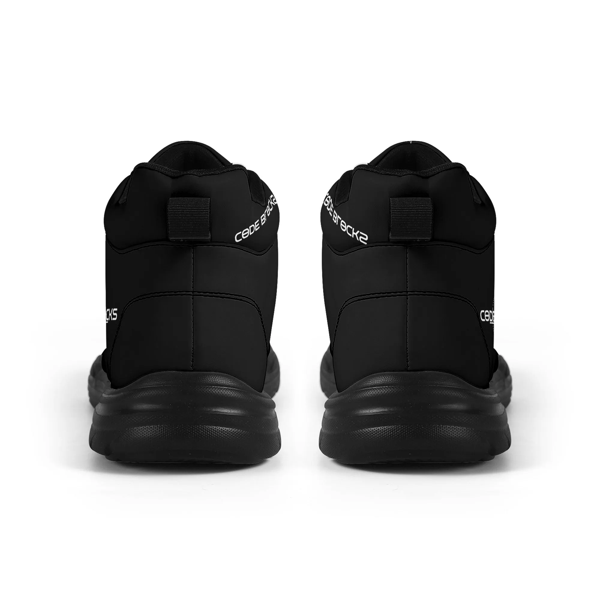Mens High Top Leather Chunky Sneakers