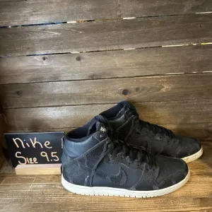 Mens Nike SB Dunk High Griptape Skateboarding Black Shoes Sneakers‎ Size 9.5 M