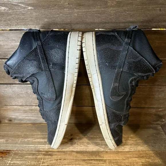 Mens Nike SB Dunk High Griptape Skateboarding Black Shoes Sneakers‎ Size 9.5 M