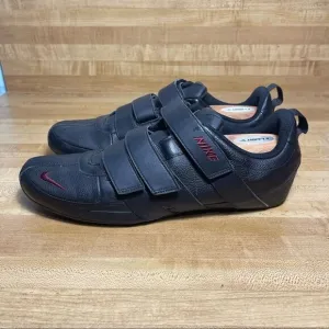 Men's Nike Fixed Speed V sneaker Shoes with hook &amp; loop straps Black size 11