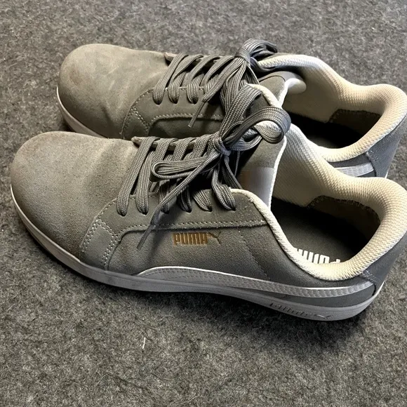Men’s puma slip resistant grey safety shoes size 10