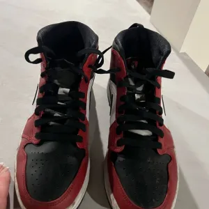 Men's Red and Black High-Top Sneakers