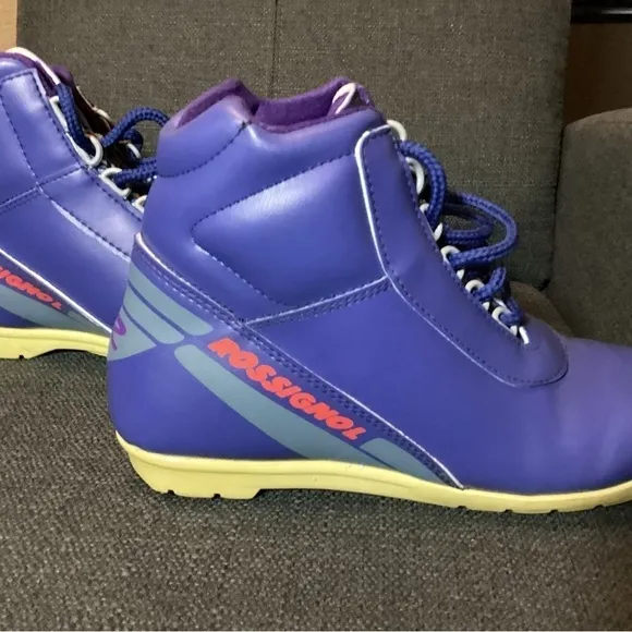 Men's Rossignol NNN ll Cross Country Ski Boots Purple Sz 9/10? Made in Italy NEW
