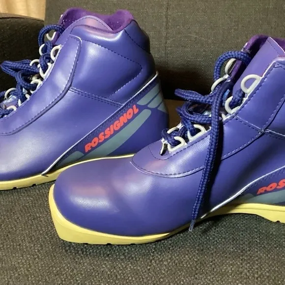 Men's Rossignol NNN ll Cross Country Ski Boots Purple Sz 9/10? Made in Italy NEW