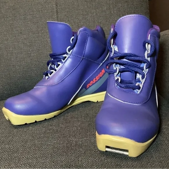 Men's Rossignol NNN ll Cross Country Ski Boots Purple Sz 9/10? Made in Italy NEW