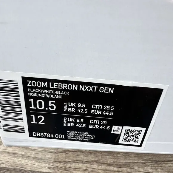 Mens Size 10.5 - Nike Zoom LeBron NXXT Gen x FaZe Clan Bred Shoes DR8784 001