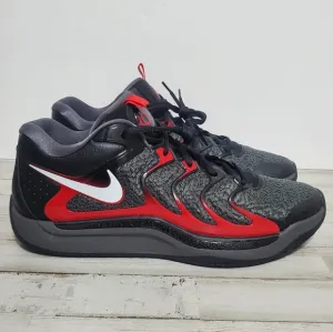 Mens Size 12 Nike KD 17 &quot;Late Night&quot; Black/Red-Grey Basketball Shoes FJ9487-001