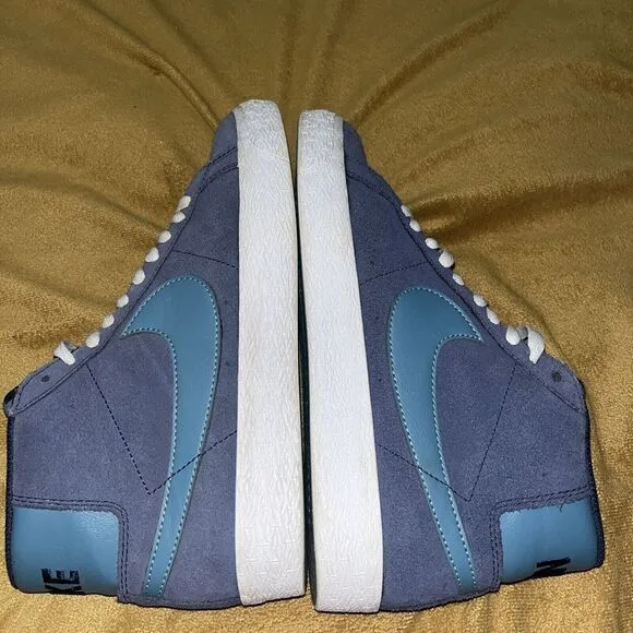 Men's Size 7 Nike SB‎ Zoom Blazer Mid Midnight Navy/Noise Aqua FD0731-400 Skate