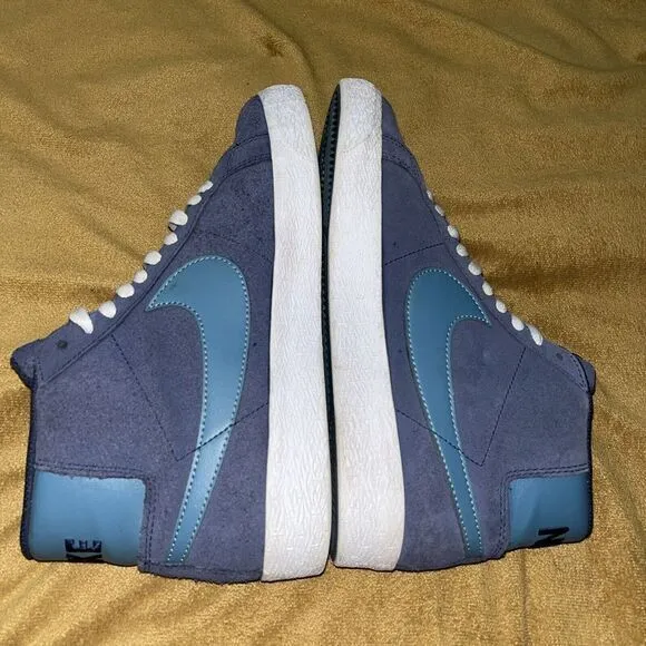 Men's Size 7 Nike SB‎ Zoom Blazer Mid Midnight Navy/Noise Aqua FD0731-400 Skate