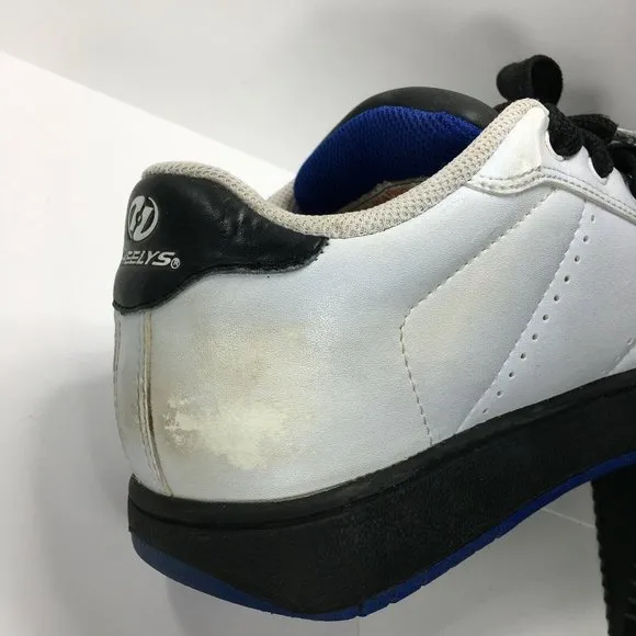 Mens Youth Heelys Hurricane Skate Shoes Size 5 Style 7224 White Black Wheels