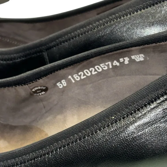 Mephisto Black Leather Heels, sz 8