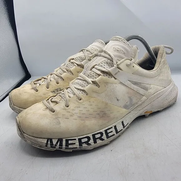 Merrell MTL MQM Mens 11 White Shoes Running Trail Hiking Sneakers Vibram J004223