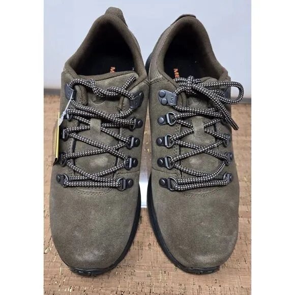 Merrell Ontario Suede Shoes Mens 8.5 Brown‎ Vibram MegaGrip Soles Trail Outdoors